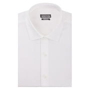 Kenneth Cole Men's Regular Fit Textured Solid Spread Collar Dress Shirt