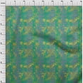 thumbnail image 3 of oneOone Cotton Jersey Green Fabric Batik Quilting Supplies Print Sewing Fabric By The Yard 58 Inch Wide, 3 of 4
