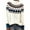 A05-White, variant on sususu Women's Fair Isle Sweater Oversized Knitted Sweaters Crew Neck Long Sleeve Colorful Striped Pullover Jumper Tops,A02-Black,XL