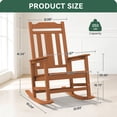 thumbnail image 5 of SERWALL Oversize Rocking Chairs Set of 2, Outdoor Rocker for Porch, HDPE Rocking Chairs, 5 of 9