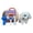 White, variant on 2026 Realistic Robotic Dog Cat Rabbit Toy Electronic Pet That Walks Barks Meows Wags Tail Interactive Plush Robot Animal Birthday Gift for K-ids Easter Present Christmas Halloween