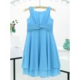 thumbnail image 6 of Aislor Kids Girls Sleeveless Chiffon Layers Lyrical Dress Bridesmaid Wedding Party Flower Girls Dress, 6 of 7