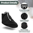 thumbnail image 3 of 2Pcs Leg Cast Cover Below the Knee Leg Cast 10x14inch Washable Sock Cover Warm Foot Cast Sleeve Plaster Stocking Protective Adjustable Drawstring Cast Protector for Men Women Ankle, Black, 3 of 7