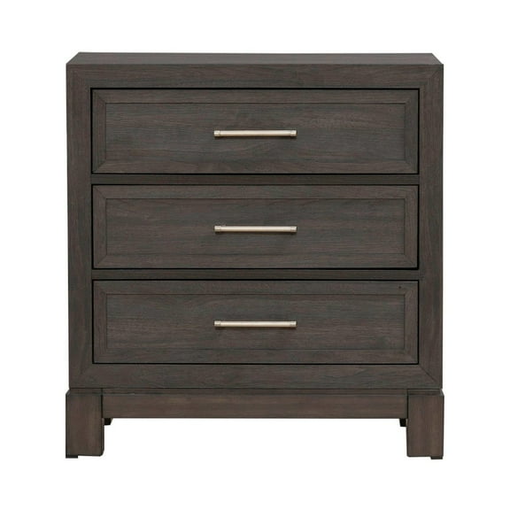Liberty Furniture Modern Edge Nightstand w/ Charging Station - Brown