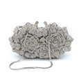 thumbnail image 4 of StyleSack Rose Crystal Clutch Purse for Women - Rhinestone Evening Bag, Wedding Party Purse with Chain, 4 of 7