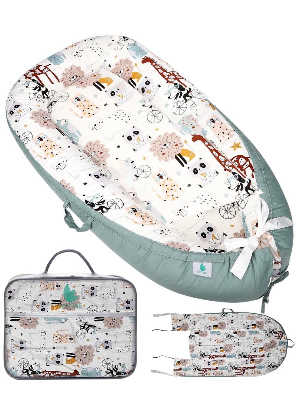 RUseeN Baby Lounger,100 Cotton Breathable Soft Newborn Lounger