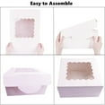 Cake Boxes with Pink Ribbon (10Pack) Durable and EasytoAssemble