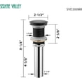 thumbnail image 2 of Sereve Valley Bathroom Sink Pop-Up Drain, Brass Material with Mounting Ring, No Overflow, Matte Black Finish, SVD200MB, 2 of 4