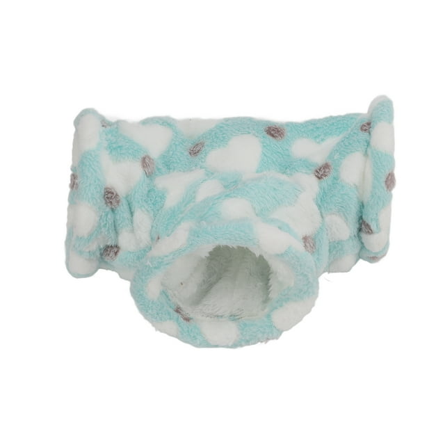 Túnel de hámster de 3 vías, tubo de felpa cálido y acogedor para animales pequeños, para chinchilla, conejillo de indias, FerretLove, verde, 27x9cm/10,6x3,5 pulgadas