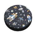 thumbnail image 3 of Easygdp Space Cars Automobile Tire Dust Cover, 14-17in Spare Tire Cover Universal Fit for Trailer, Car, Truck, SUV, Jeep - 16 inch, 3 of 9