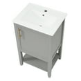 thumbnail image 5 of CHEERFUN 20' Bathroom Vanity with Sink, Grey Bathroom Cabinet with Soft Closing Door, Open Shelf, 5 of 11