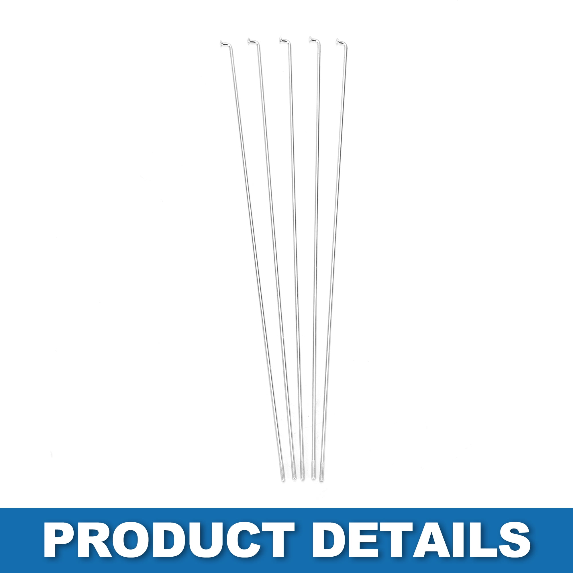 Unique Bargains 36Pcs 14G Bicycle Mountain Bike Spokes Carbon Steel Silver 8.86"