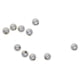 thumbnail image 1 of 10 cuentas espaciadoras redondas de plata de ley 925 para hacer joyas. 3 mm (orificio de 1 mm), 1 of 9