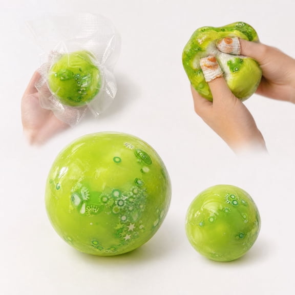 Clear Star Sequin Fruit Squishy, Fidget Squishy, Slow Rebound Squeeze Toy For Classroom Reward Gifts, Kiwi Squishy Pale Green