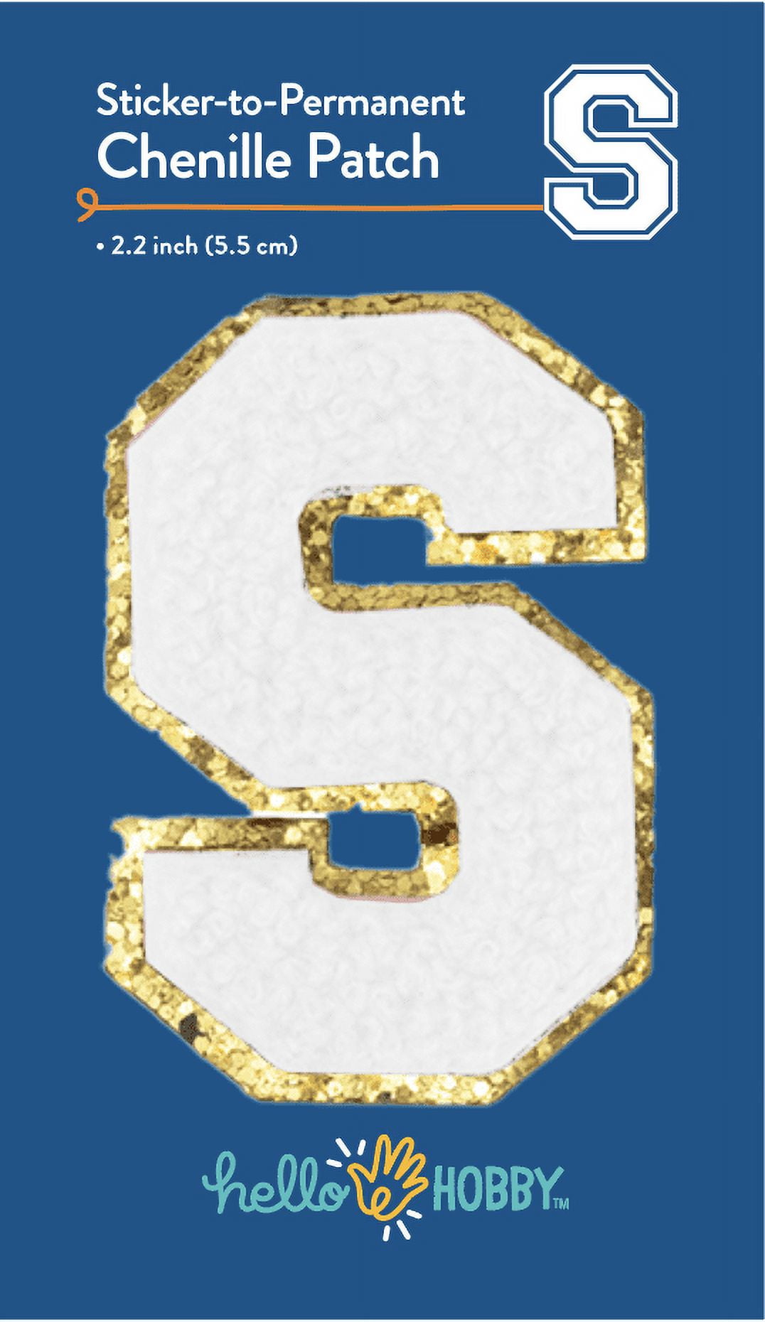 (6 pack) Hello Hobby Chenille S White Patch