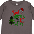 thumbnail image 4 of Inktastic Santa is Promoting Me to Big Sister Green Plaid Tree Girls Long Sleeve Toddler T-Shirt, 4 of 5