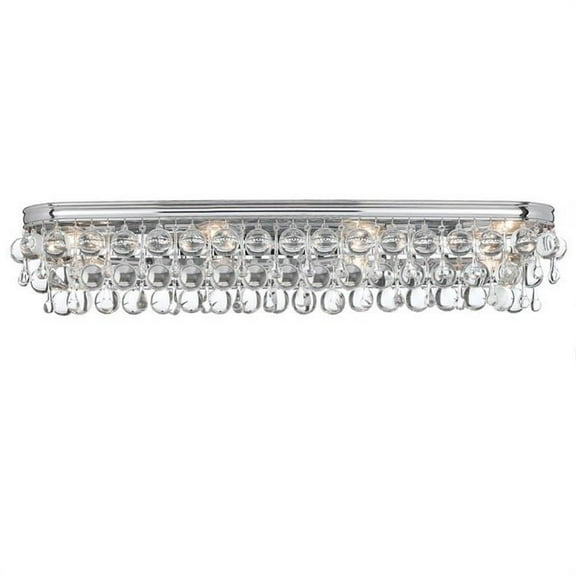 Eight Light Bathroom Lights in Minimalist Style 33 inches Wide By 6 inches High-Polished Chrome Finish Bailey Street Home 49-Bel-1626721