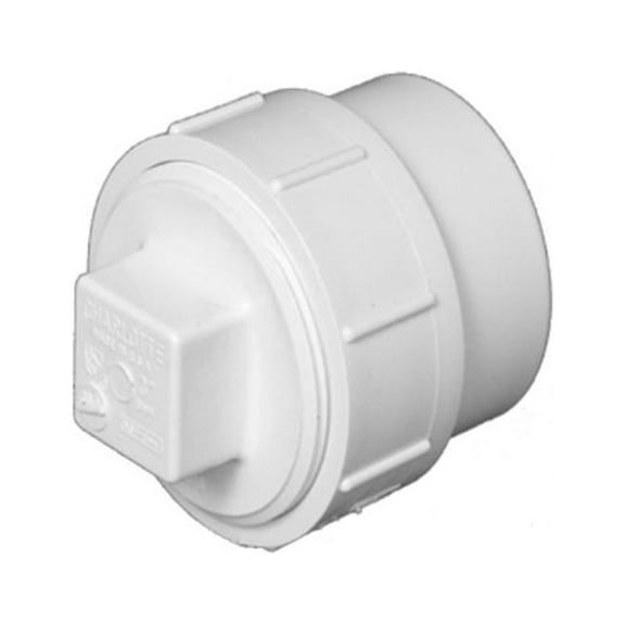 Charlotte Pipe PVC 00105X 0600HA Schedule 40 DWV Fitting Cleanout With Plug, 1-1/2 In. - Quantity 50