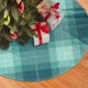 thumbnail image 2 of Falda para árbol de Navidad con cuadros escoceses azules (1), suave y divertida, decoración navideña navideña de estilo rústico de 36", 2 of 4