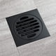 thumbnail image 1 of Tapa de desagüe de baño invisible para inodoros y duchas, elegante diseño de sifón, desagüe de ducha cuadrado negro de 10 x 10 cm, 1 of 5