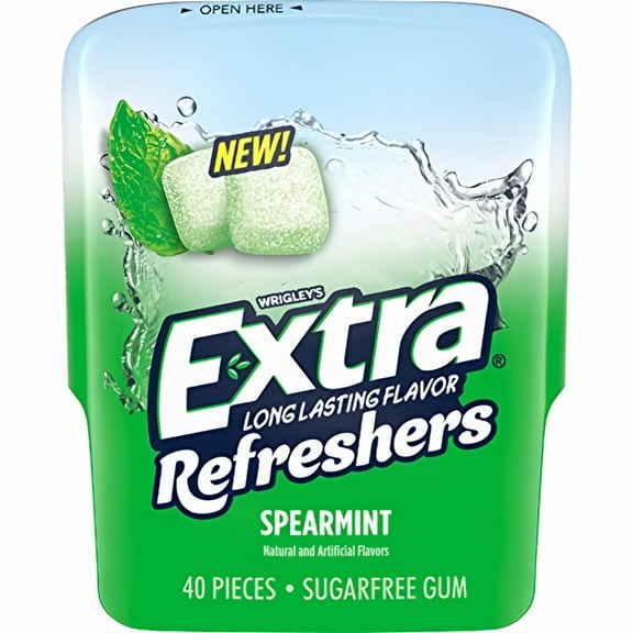 Extra Refreshers Spearmint Chewing Gum, 40 Ct