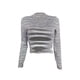 thumbnail image 1 of Camisas Para Mujer Blusas De Punto Casual Manga Larga Cuello Redondo Rayas Tie Dye Print Pullover XBTCLXEBCO Gris;L, 1 of 6