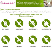 Organic Fenugreek Capsules by Mamas Select – Natural Lactation Support for Breastfeeding Moms, Vegan & Allergen-Free, Promotes Milk Supply & Digestive Health, Non-GMO, USA-Made