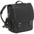 thumbnail image 1 of Le Donne Leather LD-115-BL Convertible Laptop Backpack & Brief, Black, 1 of 1