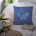 thumbnail image 3 of Carolines Treasures 8855PW1414 Butterfly on Slate Blue   Canvas Fabric Decorative Pillow 14Hx14W multicolor, 3 of 4
