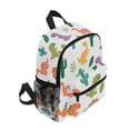 thumbnail image 2 of FORMRS School Backpack with Front Zippered Pocket 12" Student Travel Daypack, Cartoon Dinosaur Pattern, 2 of 6