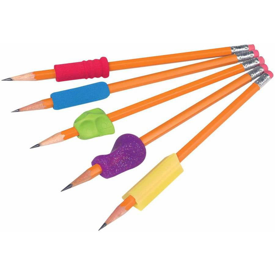 The Pencil Grip, Mixed Grip Package, Assorted Shapes and Colors, 5Count