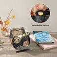 thumbnail image 3 of Vintage Owls and Flowers Tissue Box Cover Leather Square Rectangle Tissue Box Holder for Bathroom Living Room Desk Office Decor, 3 of 7