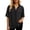 Black, variant on Womens Tops Lightweight Half Sleeve Trendy Tee V Neck Ruffle T-Shirts Thin Loose Fit Summer Clothes for Beach Travel