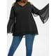 thumbnail image 1 of Tallas de campana con capas de hombro abiertas de talla grande Rosegal  Blusas Tallas Grandes, 1 of 5