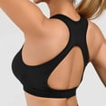 thumbnail image 3 of Women's Wireless Sports Bra, Yoga Shockproof Workout Tank Removable Pads Criss Cross Back Fashion Bras, 3 of 4