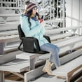 thumbnail image 4 of Emma + Oliver Black Portable Heated Reclining Stadium Chair with Armrests, Heated Padded Back & Heated Seat with Dual Storage Pockets and Backpack Straps, 4 of 15