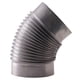 thumbnail image 2 of Conector de tubo de chimenea portátil, codo de 45 degree, tubo de humo resistente al calor, fabricado en 125 cm, 2 of 9