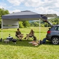 thumbnail image 2 of Costway 10x17 FT Pop Up Canopy Tent with Dual Adjustable Awnings, Silver-Coated Fabric Gray, 2 of 10