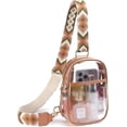 thumbnail image 1 of Bolso bandolera transparente para mujer, bolso bandolera transparente con correas ajustables para deportes, eventos, conciertos, 1 of 5