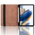 thumbnail image 7 of for Samsung Galaxy Tab A8 10.5 inch Release 2022 (SM-X200/SM-X205) Case, Rhombus Grid Pattern Multiple Viewing Angles Stand Slim Folio Cover (Brown), 7 of 7