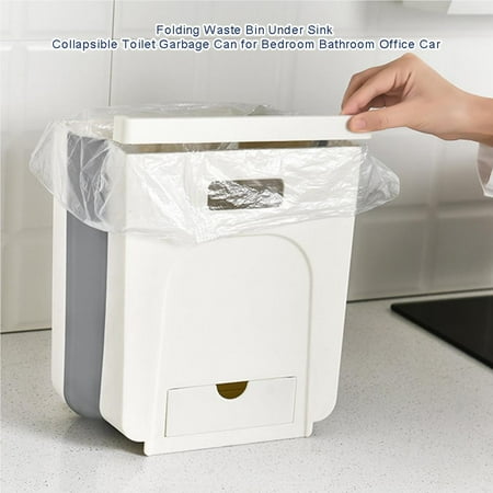 Kitchen Hanging Trash Can Wall Mounted hanging trash can for Folding ...
