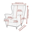 thumbnail image 4 of Bgsha All-season solid color elastic all-inclusive Wingback Chair Cover, 4 of 6