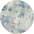 thumbnail image 3 of Moynesa 6'Round Modern Abstract Round Rug,Blue Kitchen Rugs Soft Bedroom Circle Rugs Washable Living Room Mat, Contemporary Large Indoor Office Carpet for Mudroom Kitchen Apartment Basement, 3 of 7