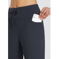 thumbnail image 6 of BALEAF Women's Plus Size Active Yoga Lounge Capri Walking Crop Pants with Pockets Gray M, 6 of 6