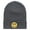 Heather Charcoal, variant on Smile Face Embroidered Long Beanie - Black OSFM