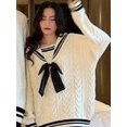 thumbnail image 1 of Suéteres de mujer dulces cálidos de invierno estilo coreano diario que combinan con todo para parejas kawaii elegantes universitarios sueltos jóvenes diseño simple mujer, 1 of 5