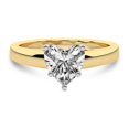 thumbnail image 4 of IGI Certified 1 Carat Heart Shape Lab Grown Diamond Engagement Ring | 14K Yellow Gold | Allen Flat Band Solitaire Lab Diamond Ring | FG-VS1-VS2 Quality Friendly Diamonds, 4 of 6
