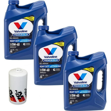 Valvoline Premium Blue 5.9/6.7L Cummins Oil Change Kit, 5W-40