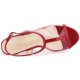 thumbnail image 5 of Sandalias De Tacón Grueso Con Correa En T Transparente Para Mujer Rojo 41 EU, 5 of 7
