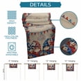 thumbnail image 6 of Independence Day Gnomes Table Runner 36 Inches, Red Blue Poppy Floral Beige Bed Runner Dresser Scarves Tabletop for Indoor Outdoor Parties/Ceremony/Banquet, 13"x 36", 6 of 9